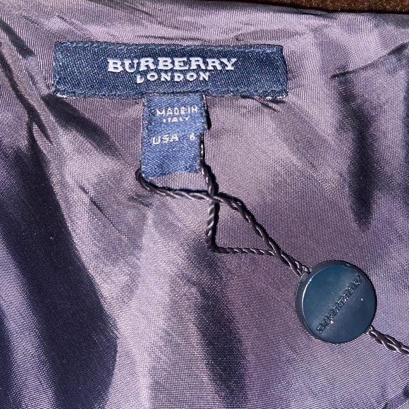 Burberry Italy Gray Pink Check Wool Midi A Line Skirt Size 6 NWT - Picture 2 of 8